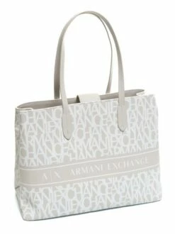 ARMANI EXCHANGE LOGO ALL OVER Borsa Shopper A Spalla -Guess Vendita armani exchange logo all over borsa shopper a spalla aura white 8053616181726 2