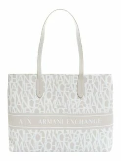 ARMANI EXCHANGE LOGO ALL OVER Borsa Shopper A Spalla