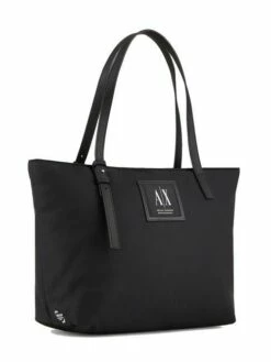 ARMANI EXCHANGE PATCH LOGO Borsa Shopper Nylon Riciclato -Guess Vendita armani exchange patch logo borsa shopper nylon riciclato nero 8053616387920 2