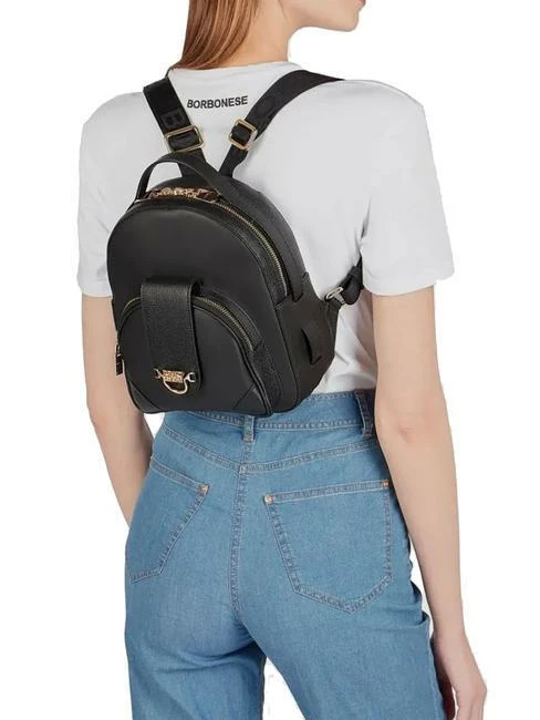 BORBONESE SAVOY DUETTO CAVIAR Zaino Piccola In Pelle 1 BORBONESE SAVOY DUETTO CAVIAR Zaino Piccola In Pelle