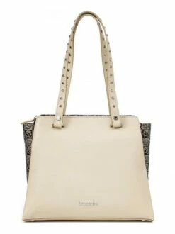 BRACCIALINI ASIA Shopper In Pelle E Tessuto