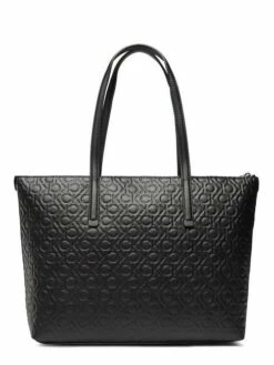 CALVIN KLEIN MUST EMBOSSED MONOGRAM Borsa Shopper A Spalla -Guess Vendita calvin klein must embossed monogram borsa shopper a spalla ckblack 8719856982874 5