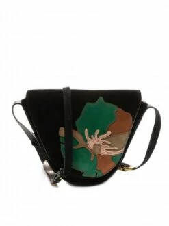 COCCINELLE JOSEPHINE PATCH FIORE Borsa In Suede E Pelle