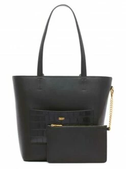 DKNY SIMONA Borsa Shopping In Pelle -Guess Vendita dkny simona borsa shopping in pelle blk gold 755405881517 5