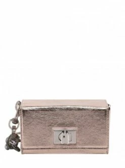 FURLA BLOOM BAG Mini Bag A Tracolla, Effetto Metallizzato -Guess Vendita furla bloom bag mini bag a tracolla effetto metallizzato metal rosa 8050597148632 4