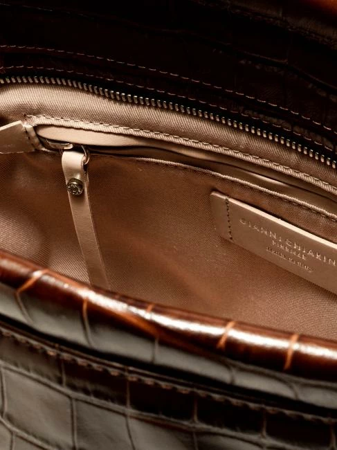 GIANNI CHIARINI LINDA Borsa A Secchiello In Pelle Stampa Cocco 5 GIANNI CHIARINI LINDA Borsa A Secchiello In Pelle Stampa Cocco - immagine 5