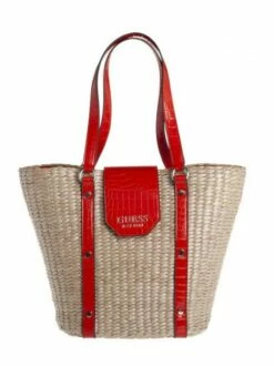 GUESS PALOMA Tote Shopper In Rattan