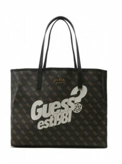 GUESS VIKKY L Shopping Bag Con Pochette 13 GUESS VIKKY L Shopping Bag Con Pochette -Guess Vendita guess vikky l shopping bag con pochette brown 190231671190 6