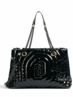 LIUJO HEMALIA Shopping Bag Vernice Con Tracolla -Guess Vendita liujo hemalia shopping bag vernice con tracolla nero 8057590283568 2