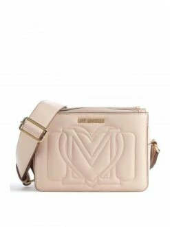 LOVE MOSCHINO LOGO EMBOSSED Borsa Mini Doppia Zip -Guess Vendita love moschino logo embossed borsa mini doppia zip nude 8059965749419 2