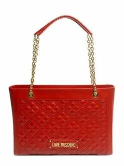 LOVE MOSCHINO QUILTED Borsa Shopper Manici Catena -Guess Vendita love moschino quilted borsa shopper manici catena rosso 8059965936635 3