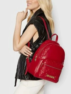 LOVE MOSCHINO QUILTED Zaino Tondo Con Tasca