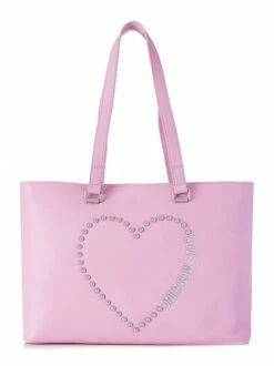 LOVE MOSCHINO Shopping Bag In Pelle -Guess Vendita love moschino shopping bag in pelle malva 8051042320672 3
