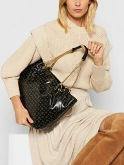 POLLINI HERITAGE COATED Shopping Bag In Canvas