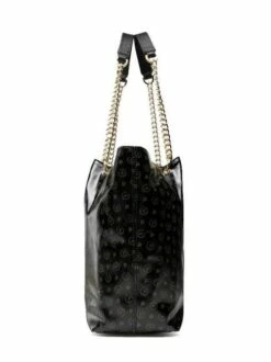 POLLINI HERITAGE COATED Shopping Bag In Canvas -Guess Vendita pollini heritage coated shopping bag in canvas nero 8051042054966 4