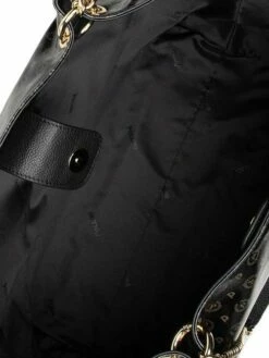 POLLINI HERITAGE COATED Shopping Bag In Canvas -Guess Vendita pollini heritage coated shopping bag in canvas nero 8051042054966 5