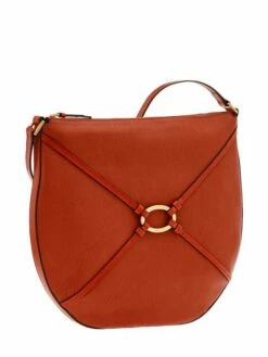 THE BRIDGE AMELIA Hobo Bag Con Placca -Guess Vendita the bridge amelia hobo bag con placca arancio bruciato abb oro 8033748513251 3