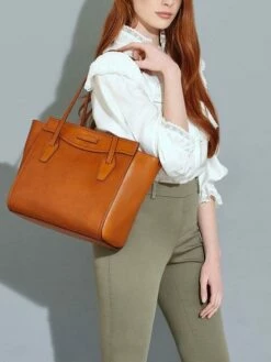 THE BRIDGE ANGELA Shopping Bag In Pelle -Guess Vendita the bridge angela shopping bag in pelle marrone 8033748512018 2