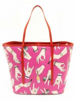 TRUSSARDI Shopping Bag Con Stampa All Over 7 TRUSSARDI Shopping Bag Con Stampa All Over -Guess Vendita trussardi shopping bag con stampa all over fuchsia 8058322314468 2