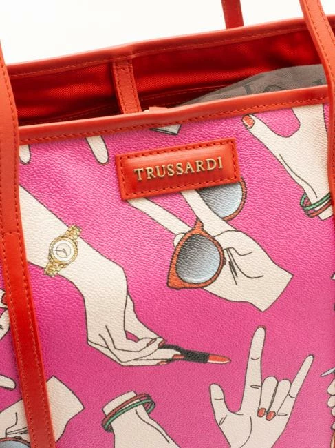 TRUSSARDI Shopping Bag Con Stampa All Over 5 TRUSSARDI Shopping Bag Con Stampa All Over - immagine 5