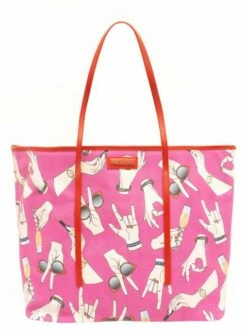 TRUSSARDI Shopping Bag Maxi Con Stampa All Over -Guess Vendita trussardi shopping bag maxi con stampa all over fuchsia 8058322314437 3