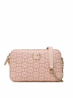 TWINSET LOGO ALL OVER Borsa Camera A Tracolla -Guess Vendita twinset logo all over borsa camera a tracolla pink mousse 8052860545414 3