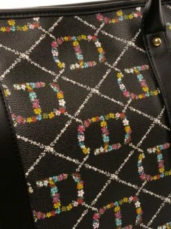 TWINSET LOGO PRINT Shopping Bag -Guess Vendita twinset logo print shopping bag dis oval t flower nero 8052860392513 2