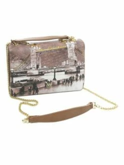 YNOT BLACK & GOLD Borsa A Spalla Con Cinghia -Guess Vendita ynot black gold borsa a spalla con cinghia london bg 8059392160399 2