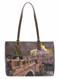YNOT BLACK & GOLD Shopping Bag Manici Lunghi -Guess Vendita ynot black gold shopping bag manici lunghi roma bg 8059392160474 4