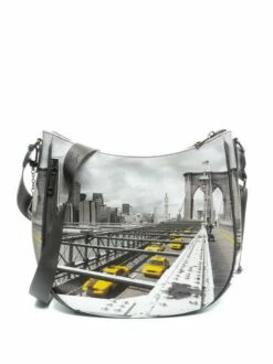 YNOT YESBAG Borsa Stampata A Tracolla -Guess Vendita ynot yesbag borsa stampata a tracolla new york brooklyn bridge 8059392114873 4