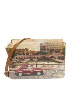 YNOT YESBAG Flap Bag CON TRACOLLA -Guess Vendita ynot yesbag flap bag con tracolla roma vintage 8059392180588 3